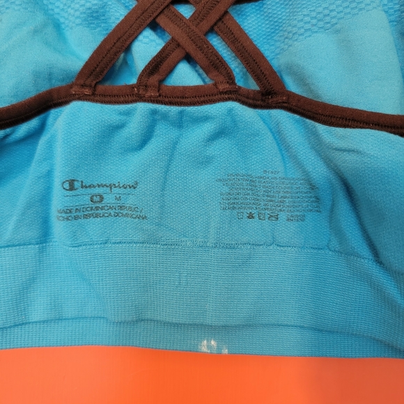 SET OF 3 ☆ Champion Criss-Cross Sports Bra ☆ Med ☆ Bright ☆Pink Blue Black ☆ - Picture 3 of 9